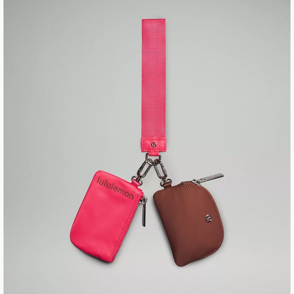 Lululemon Dual Pouch Wristlet Glaze Pink/Copper